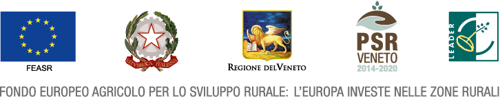 Fondo europeo agricolo per lo sviluppo rurale: FEASR, Repubblica Italiana, Regione del Veneto, PSR Veneto 2014–2020 e LEADER